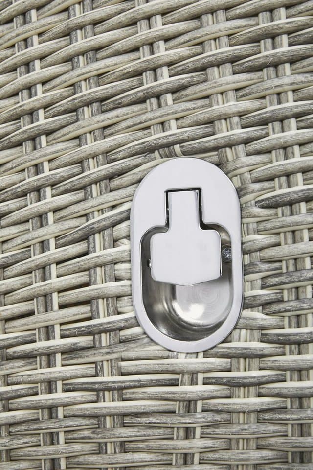 KONIFERA Garten-Essgruppe Monaco, (Set, 16-tlg., 1x2er Sofa, 2x Sessel, 2x Hocker, 1x Tisch 120x70x66cm, inkl. Auflagen), Polyrattan, Aluminium, Rückenlehne verstellbar, Grau - Thumbnail 17
