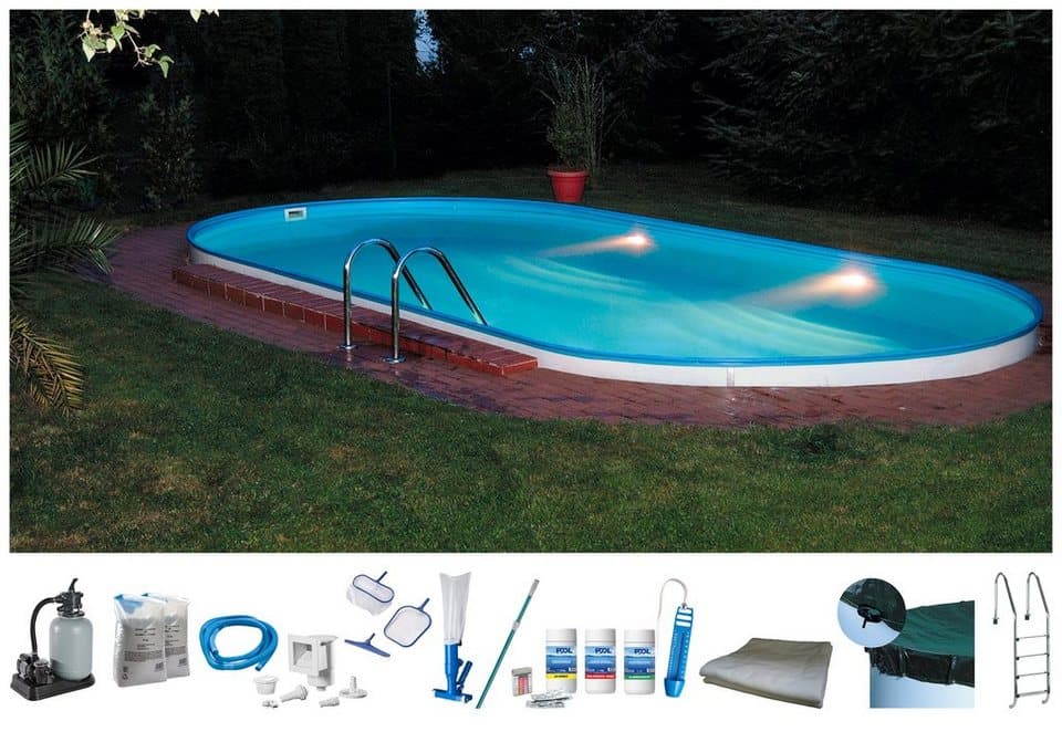 my POOL BWT Ovalpool PREMIUM mit blauer Innenfolie (Komplett-Set, 10-tlg), Höhe 150 cm, in verschiedenen Größen - Bild 1