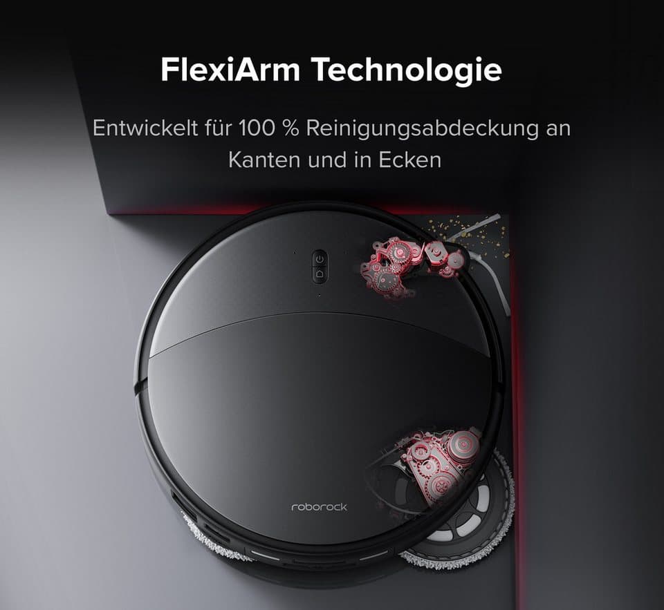 Roborock Saugroboter mit Wischfunktion Saros 20X mit 36.000 Pa Saugkraft & hohem Wischdruck, 65 W, beutellos, Mop-Abnahme, überwindet 8,8cm hohe Schwellen, StarSight2.0 Navigation - Thumbnail 5