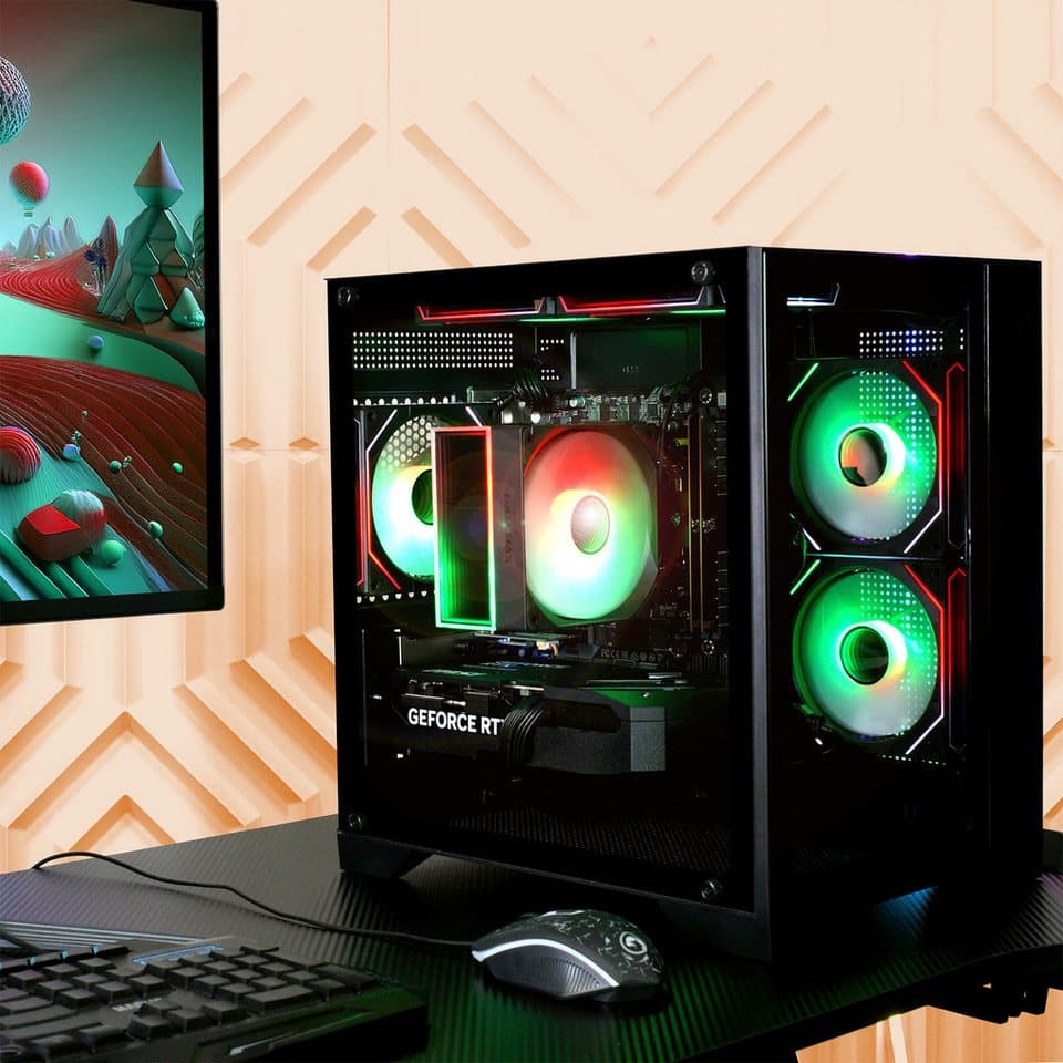GAMEMAX MegaDeal Infinity Mini BK 2615 Ryzen 5 5500 RTX 5050 32GB DDR4 1TB SSD PC-Komplettsystem (27", AMD Ryzen 5 5500, RTX 5050, 32 GB RAM, 1000 GB SSD, Windows 11 + MSI PRO MP273A Monitor, 69cm (27) - Thumbnail 16