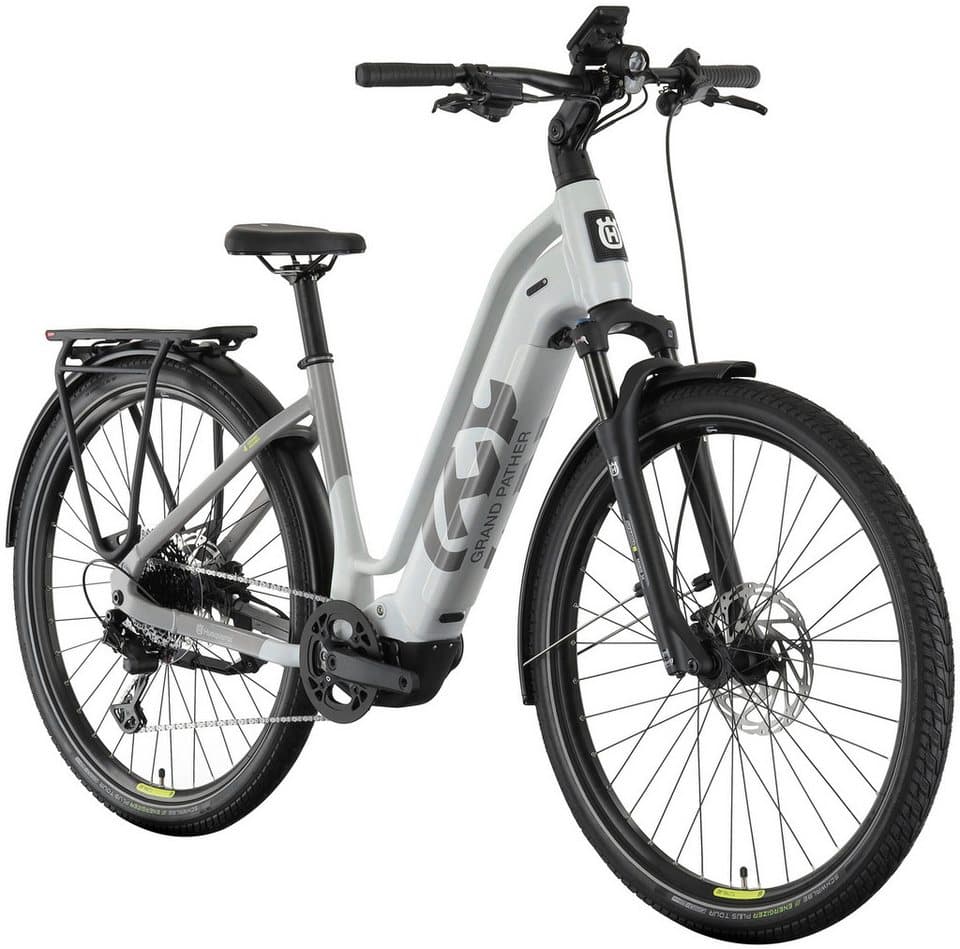 Husqvarna E-BICYCLES E-Bike Trekkingrad E-Trekkingbike Grand Pather 4, 11 Gang Tektro RD-M550 Schaltwerk, Kettenschaltung, Mittelmotor, 630 Wh, (tiefer Einstieg, 28", Yamaha Motor, Scheibenbremsen, Straßenzulassung), Pedelec, Elektrofahrrad für Herren - Thumbnail 2
