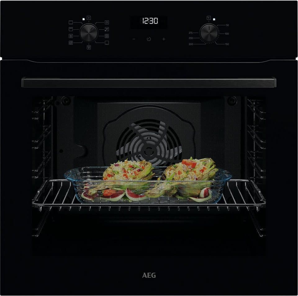AEG Backofen-Set HH24BSIB, Aqua Clean, Heißluft: Gleichmäßiges Garen auf 3 Ebenen: ideal für Mehrblech‑Backen - Thumbnail 24