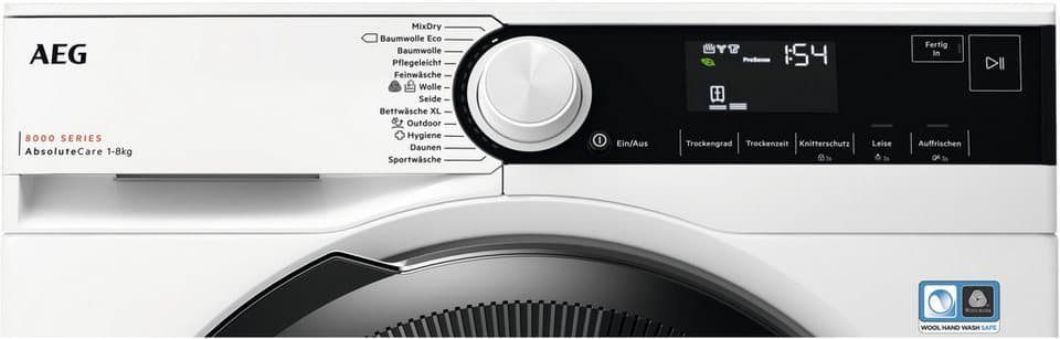 AEG Wärmepumpentrockner 8000 AbsoluteCare® TR8T70680, AbsoluteCare®: jetzt auch Wolle und Seide trocknen ohne Einlaufen - Thumbnail 2