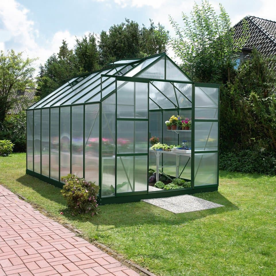 KONIFERA Gewächshaus Titania 11500, BxTxH: 254 x 441 x 246 cm, 4 mm Wandstärke, Set, mit 4-tlg. Zubehör - Bild 1