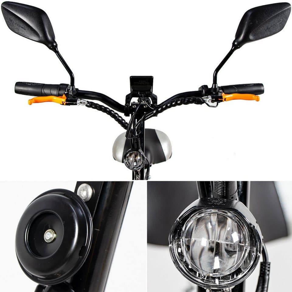 Rolektro E-Mofaroller E-Joy 20, Schwarz, 36V-12AH Blei-Gel Akku, 500 Watt, 20 km/h, bis zu 30 km Reichweite - Thumbnail 9