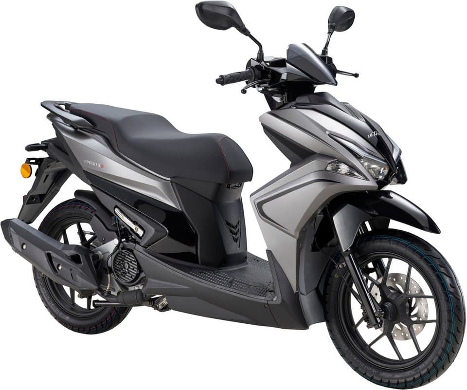 Luxxon Motorroller MaXXity 2 125, E5+, grau, 125 ccm, 85 km/h, Euro 5+, USB zum Laden externer Geräte (5V)