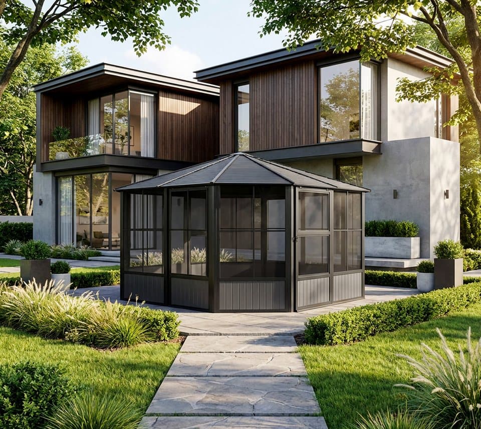 Sojag Pavillon Charleston 12x12, Wintergarten, BxT: 384x384 cm - Thumbnail 3