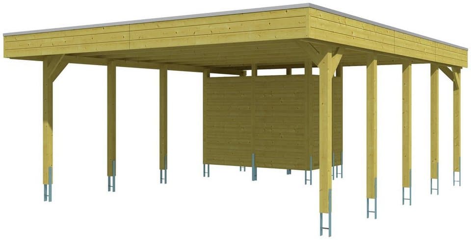 Skanholz Doppelcarport Friesland, BxT: 557x708 cm, 207 cm Einfahrtshöhe, (Set), mit Abstellraum - Thumbnail 2