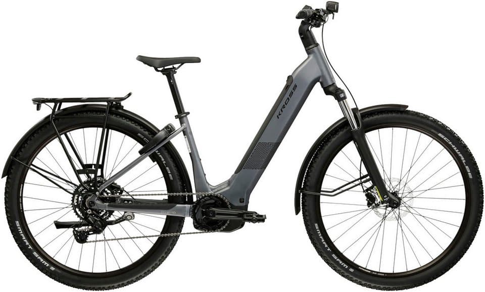 Kross E-Bike ATB Influx Hybrid SUV 2.0 16,7Ah / BOSCH 600 Wh 29" grau 9 Gänge 2026, 9 Gang Shimano CUES U4000 Schaltwerk, Kettenschaltung, Mittelmotor, 600 Wh, BOSCH PERFORMANCE LINE PX 36 V/250 W, Mittelmotor - Bild 1