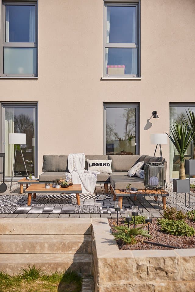 MERXX Gartenlounge-Set Athen, (15-tlg., 1x Eckbank, 1x Tisch 95x95 cm, inkl. Sitz- und Rückenkissen), Aluminiumgestell mit Akazienholz, FSC 100%, Unser Dauertiefpreis - Thumbnail 17