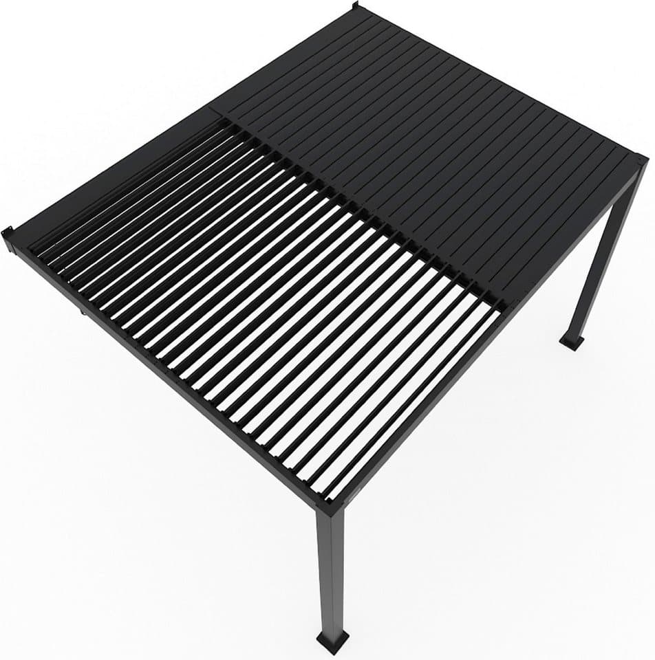 Sojag Terrassendach Terrassenüberdachung Hana 1013 Schwarz, BxT: 399x305 cm, Mit individuell verstellbaren Lamellen - Thumbnail 4