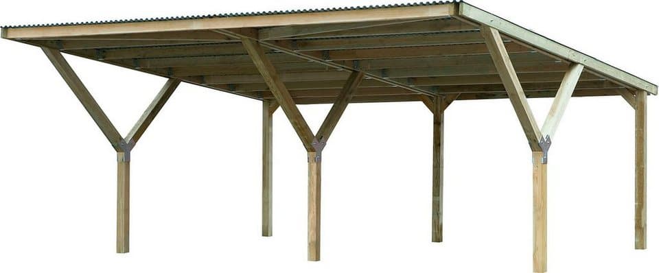 weka Doppelcarport, BxT: 592x606 cm, 241 cm Einfahrtshöhe, mit PVC-Dach - Thumbnail 2