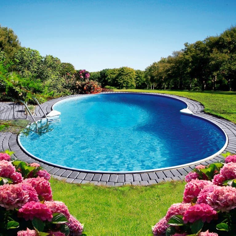 Clear Pool Achtformpool PREMIUM MALLORCA (Set, 2-tlg), in verschiedenen Größen inkl. Bodenschutzplane - Bild 1
