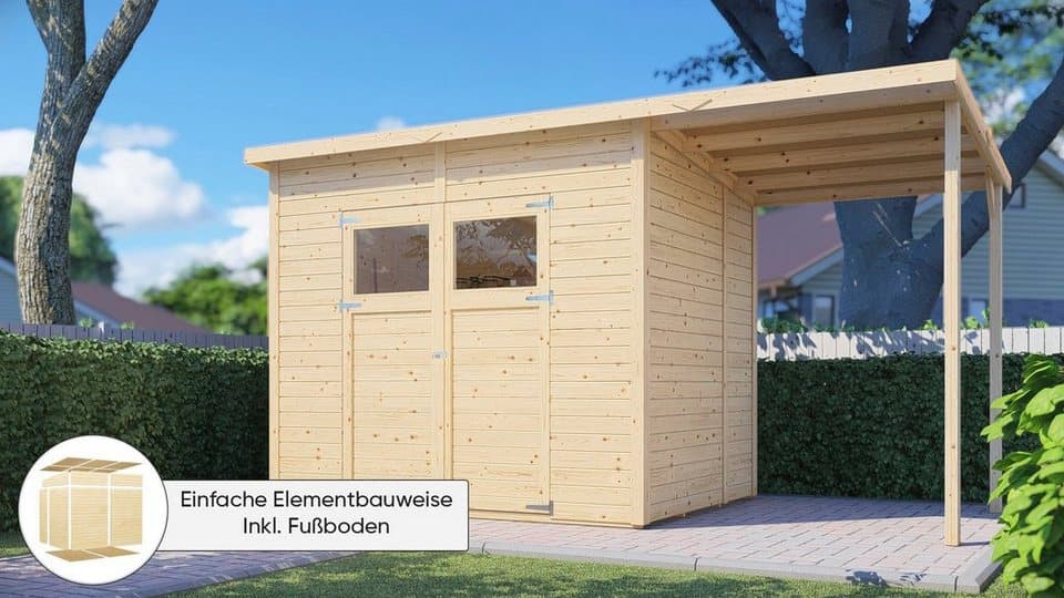 KONIFERA Gartenhaus Amrum 2, BxT: 340x199 cm, (Set), Inklusive Fussboden - Thumbnail 11