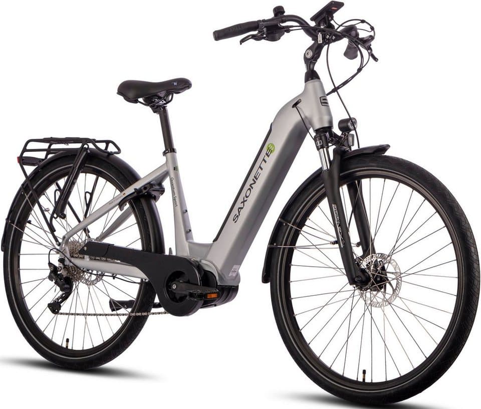 SAXONETTE E-Bike Trekkingrad Quantum Sport Wave, 10 Gang Shimano, Kettenschaltung, Mittelmotor, 540 Wh, Pedelec, Elektrofahrrad für Damen u. Herren - Thumbnail 2