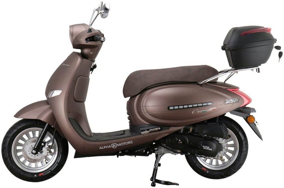 Alpha Motors Motorroller Cappucino, 50 ccm, 45 km/h, Euro 5, inkl. Topcase - Thumbnail 4