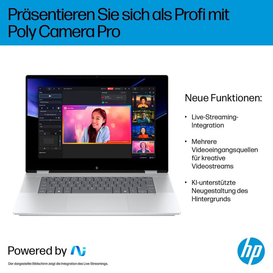 HP OmniBook X Flip 16-a0252ng Convertible Notebook (40,64 cm/16 Zoll, Intel Ultra 7 256V, ARC 140V, 16 GB, 512 GB SSD) - Thumbnail 12