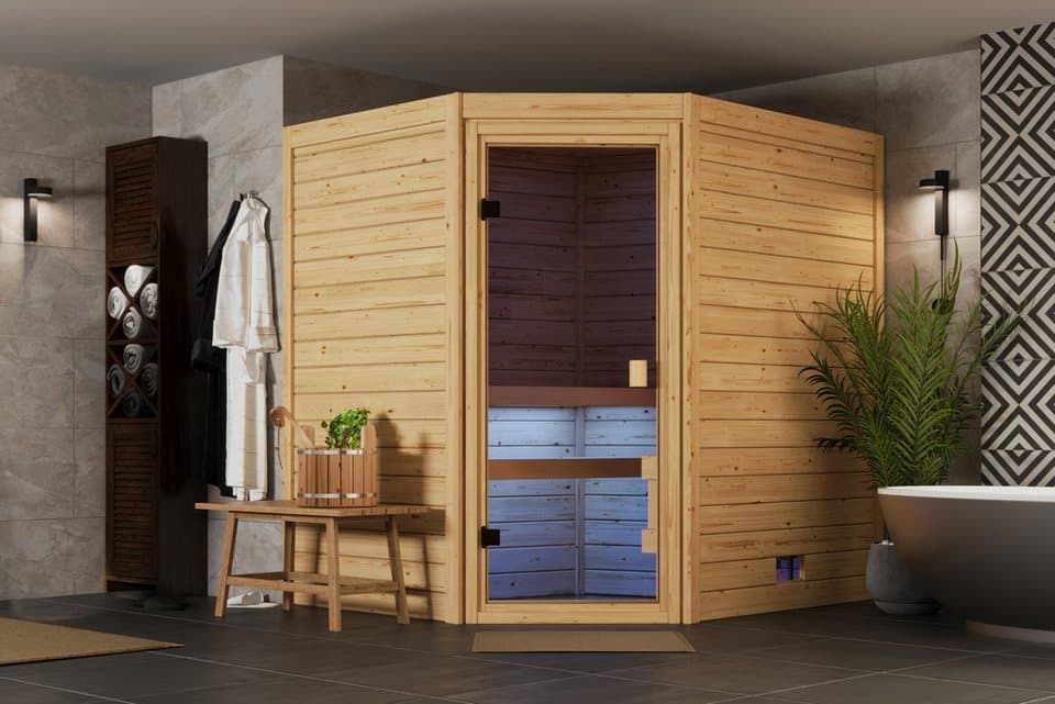 welltime Sauna Lohja, BxTxH: 196 x 170 x 202 cm, 28 mm, verschiedene Varianten - Thumbnail 12
