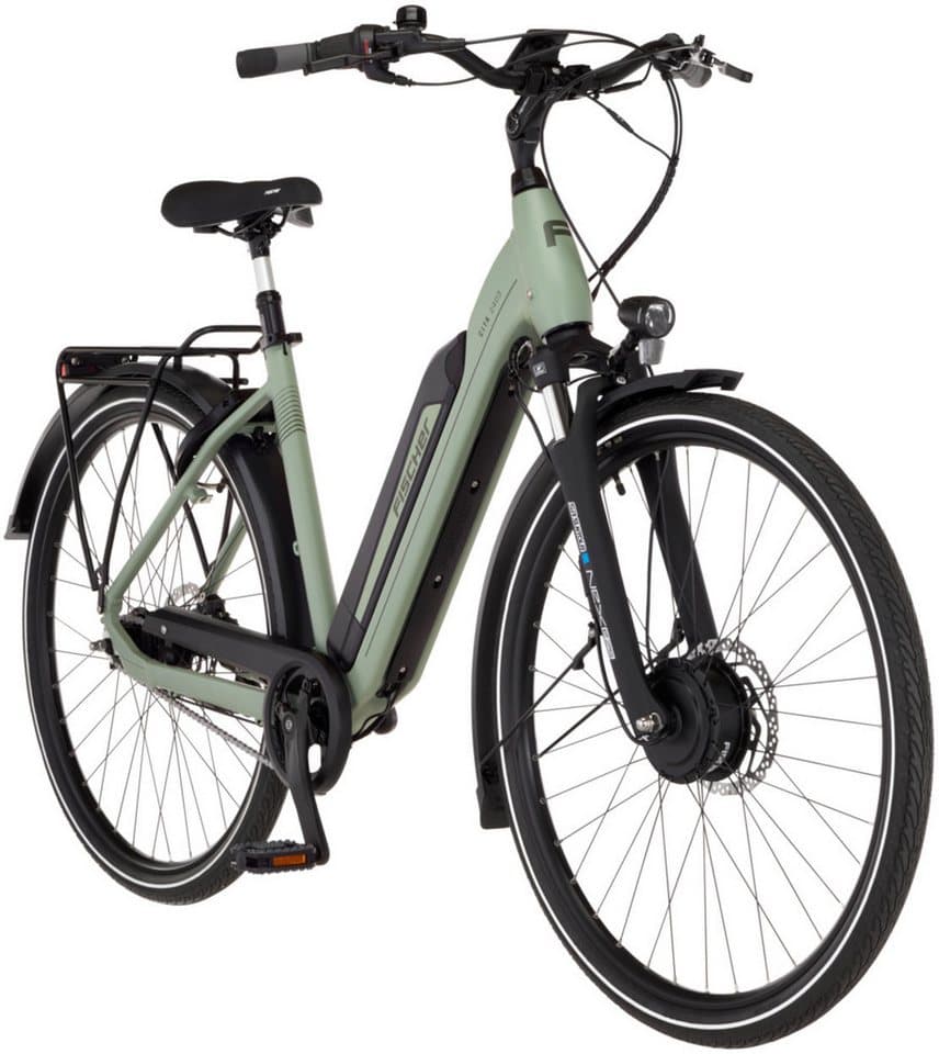 FISCHER Fahrrad E-Bike Cityrad CITA 2403 459 ACTIVE, 7 Gang Shimano NEXUS Schaltwerk, Frontmotor, 459 Wh, (mit Akku-Ladegerät, mit Werkzeug), Pedelec, Elektrofahrrad für Damen und Herren - Thumbnail 3