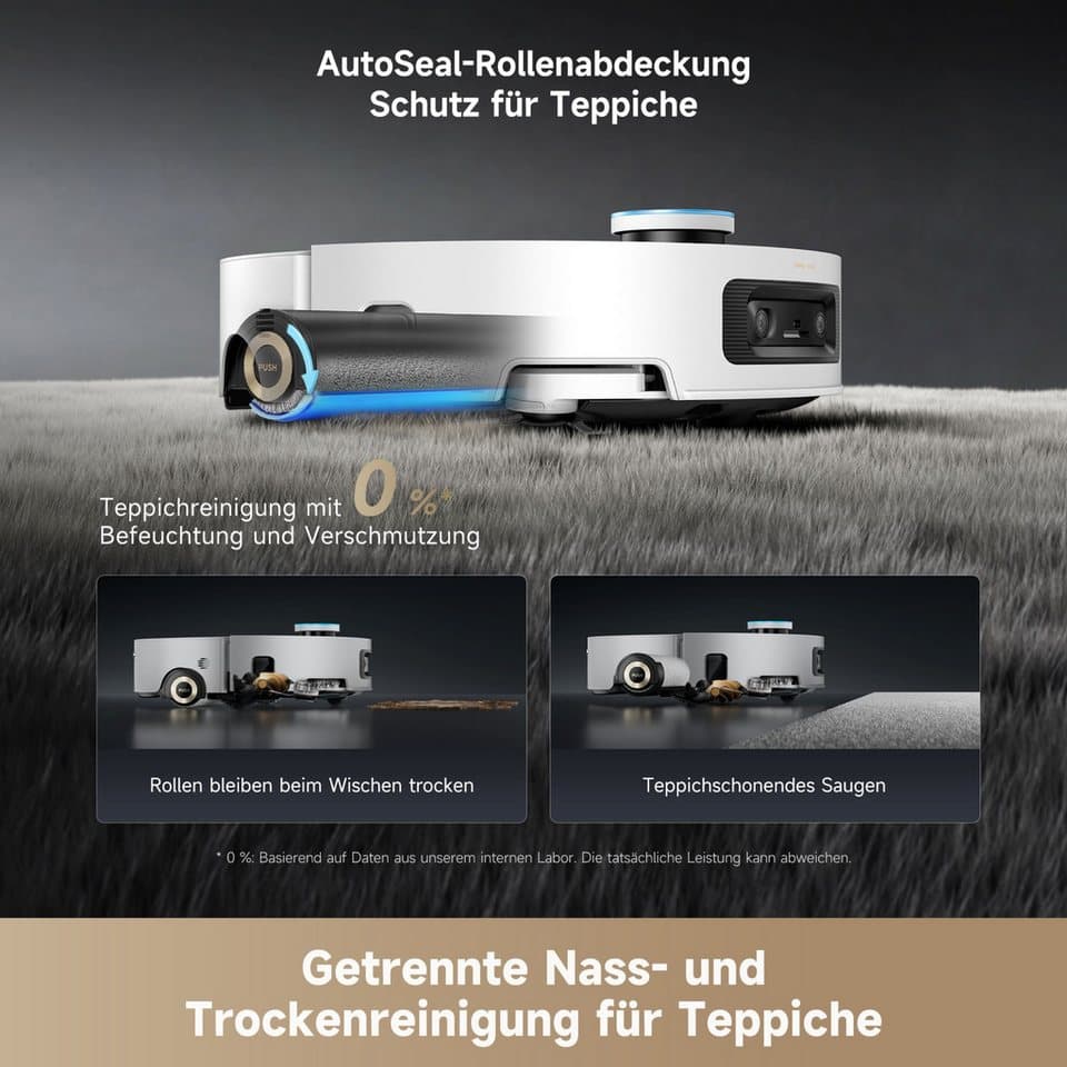 Dreame Saugroboter mit Wischfunktion Aqua10 Ultra Roller Complete, 600 W, mit Beutel, Warmwasser-Wischsystem, Rollenmopp, überwindet Hindernisse, 30.000 Pa - Thumbnail 10