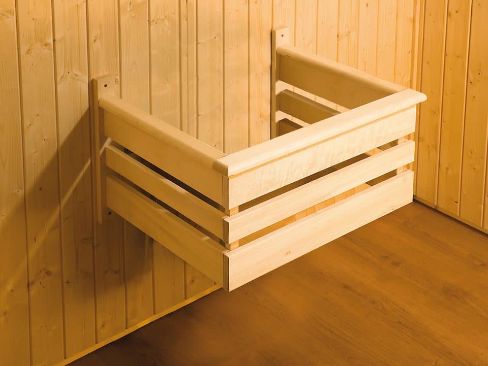 weka Sauna Element-Ecksauna VARBERG 1, BxTxH: 194 x 144 x 199 cm, 68 mm, vorgefertigte Elemente, Fensterelement, moderne Ganzglastür - Thumbnail 5