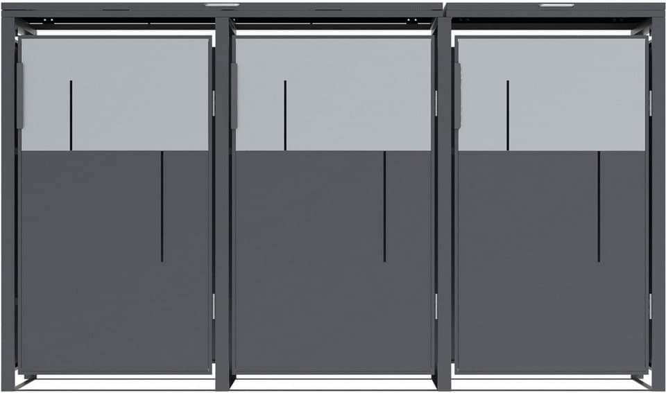 WESTMANN Mülltonnenbox Tonus 3, BxTxH: 198x80x116 cm, für 3x240 L Mülltonnen - Thumbnail 4
