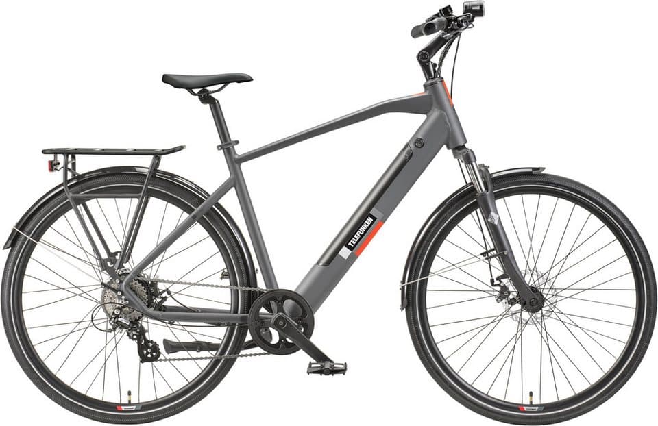 Telefunken E-Bike Trekkingrad E-Trekking Expedition XT490 Herren, 8 Gang Shimano Altus Schaltwerk, Kettenschaltung, Heckmotor, 417,6 Wh, Pedelec, Elektrofahrrad, Herren, innerhalb StVZO, 28 Zoll - Bild 1