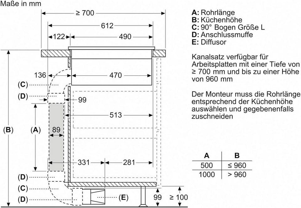 NEFF Kochfeld mit Dunstabzug N 70 V58NHQ4L0, Integr. Abzug & Kombi-Induktion für großes Kochgeschirr - Thumbnail 8