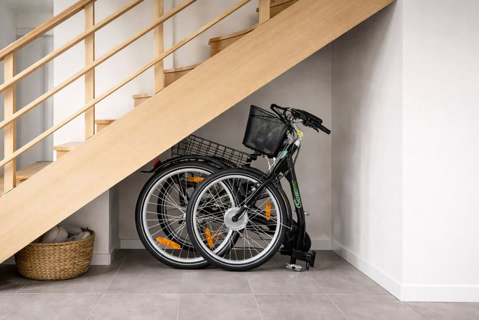 SachsenRAD E-Bike Lastenrad T3A mit Alarmanlage, 7 Gang Shimano Shimano 7-Gang-Kettenschaltung Schaltwerk, Kettenschaltung, Frontmotor, 470 Wh, (LED-Frontlicht, Alarmrücklicht mit Bremslicht, Ledersattel, 3-Räder), Lastenkorb, Lenkerkorb, LCD-Steuer- display, Fahrmodus Pedelec - Thumbnail 6