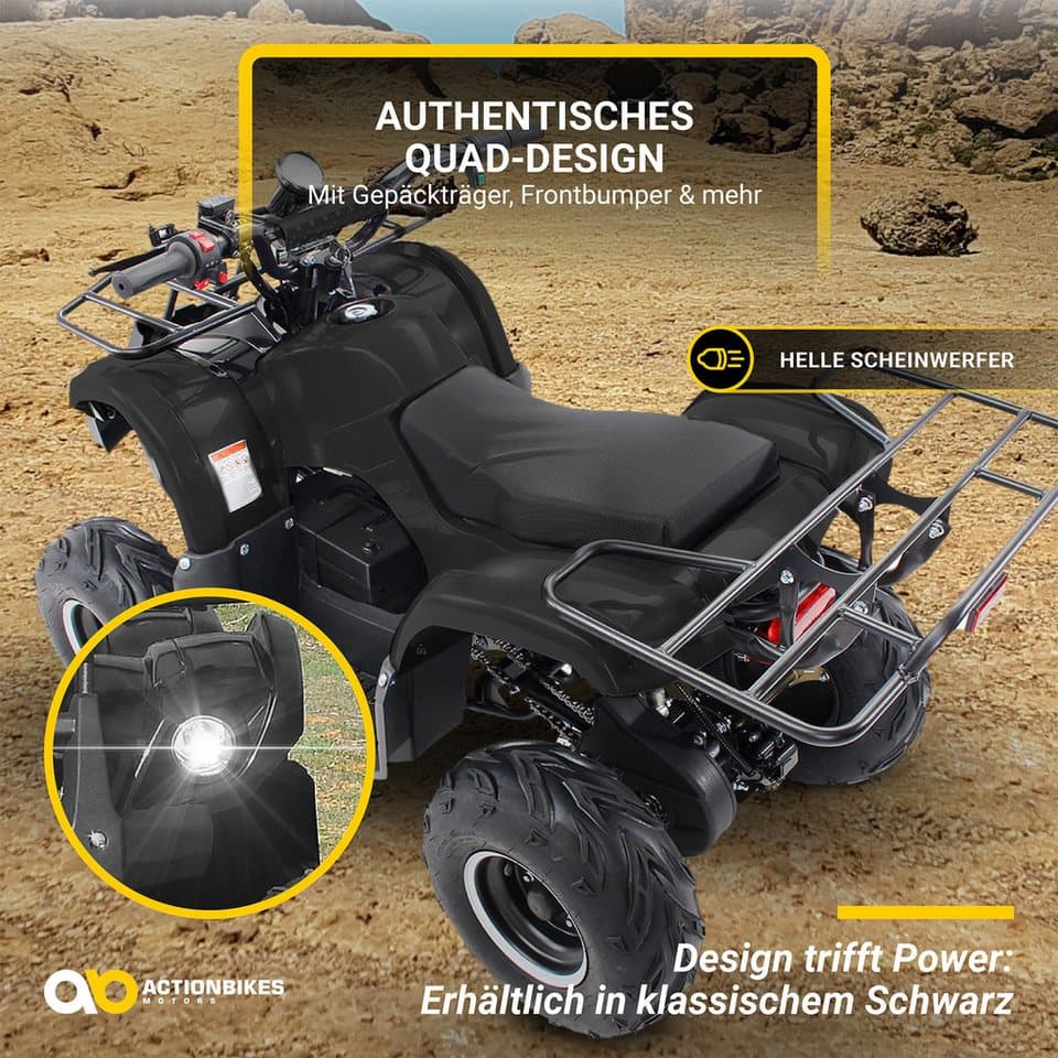 Actionbikes Motors Elektro-Kinderquad Kinder Elektroquad S8 1000 W 48 V, Belastbarkeit 80 kg, (1-tlg), Midi Quad - Safety Touch - Scheibenbremse - bis 20 km/h - Thumbnail 8
