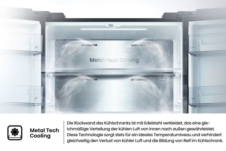 Hisense Multi Door RQ5P470SAFD, 178,5 cm hoch, 79,4 cm breit, MetalCooling Innenwand - Thumbnail 13