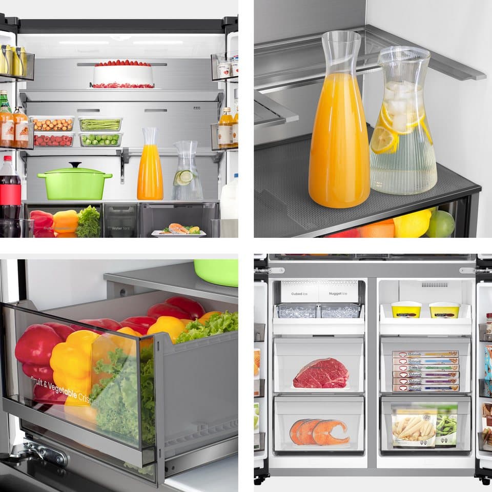 Hisense Multi Door RQ5P640SYKD, 179 cm hoch, 91 cm breit, DualTech-Kühlsystem, MetalCooling, Wasser-/Eisspender - Thumbnail 6