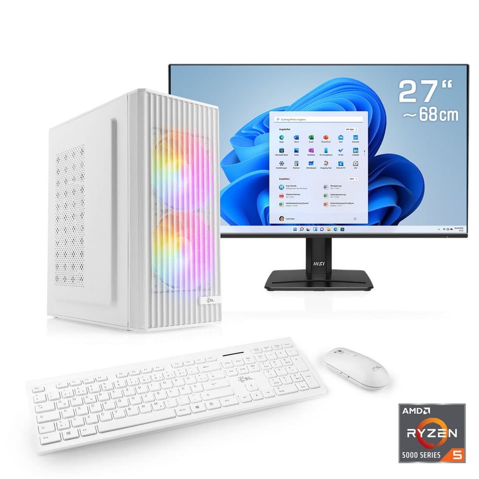 CSL Spectrum V25269W PC-Komplettsystem (27", AMD Ryzen 5 5600GT, Intel® Graphics, 4 Xe Cores, 32 GB RAM, 1000 GB SSD) - Bild 1