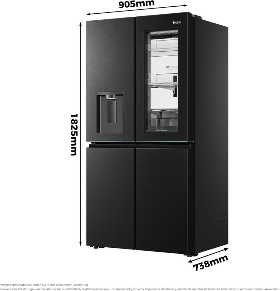 Haier Multi Door Horizon Collection HCW99F18DHMB, 182,5 cm hoch, 90,5 cm breit - Thumbnail 19
