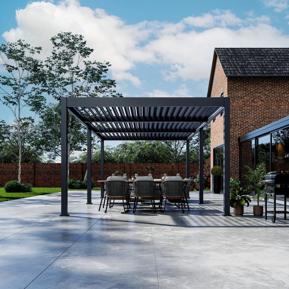 Paragon Pergola Grand Tuscan 1224 inkl. Lamellendach Anthrazit, BxTxH: 721x369x256 cm - Thumbnail 4