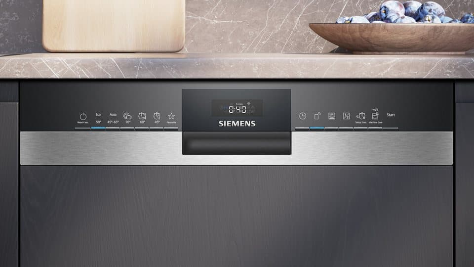 SIEMENS teilintegrierbarer Geschirrspüler iQ300 SN53ES28AE, 13 Maßgedecke, Made in Germany, flexible Körbe & Schubladen, Spülturbo varioSpeed - Thumbnail 4