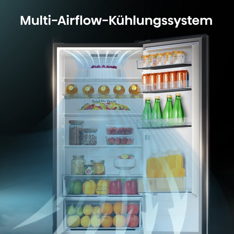 Hisense Kühl-/Gefrierkombination RB440N4AFA, 201,7 cm hoch, 59,5 cm breit, Total No Frost, 0° Cooling Schublade, Flaschenablage, Super Freeze - Thumbnail 10