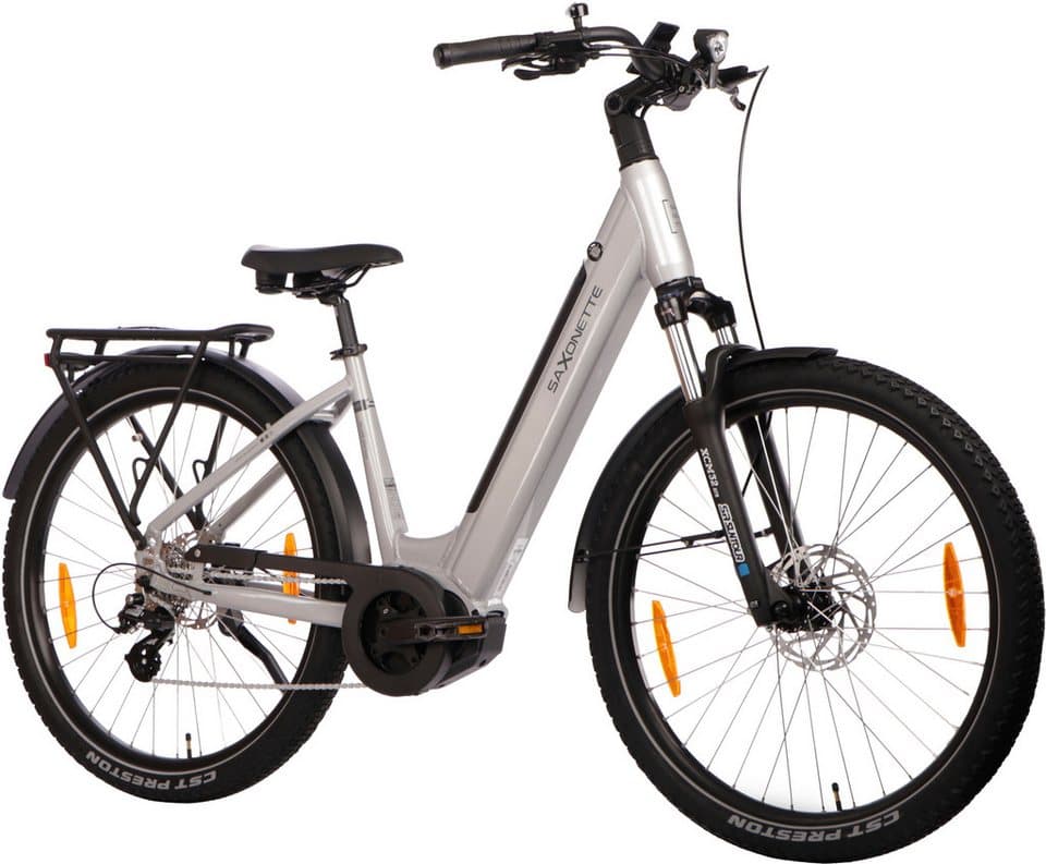 SAXONETTE E-Bike Trekkingrad SAXONETTE Trekkingrad Deluxe SUV easy (Wave), 8 Gang Shimano ALTUS-8 Gänge Schaltwerk, Kettenschaltung, Mittelmotor, 522 Wh, (Packung), (mit integr. Akku), Elektrofahrrad für Damen u. Herren - Thumbnail 2