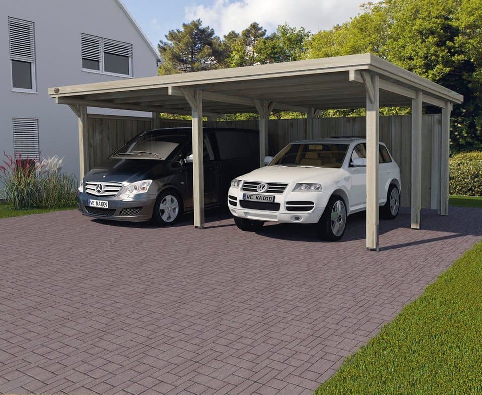 weka Doppelcarport 618 Gr.1, BxT: 603x512 cm, 215 cm Einfahrtshöhe, ohne Dacheindeckung - Thumbnail 2