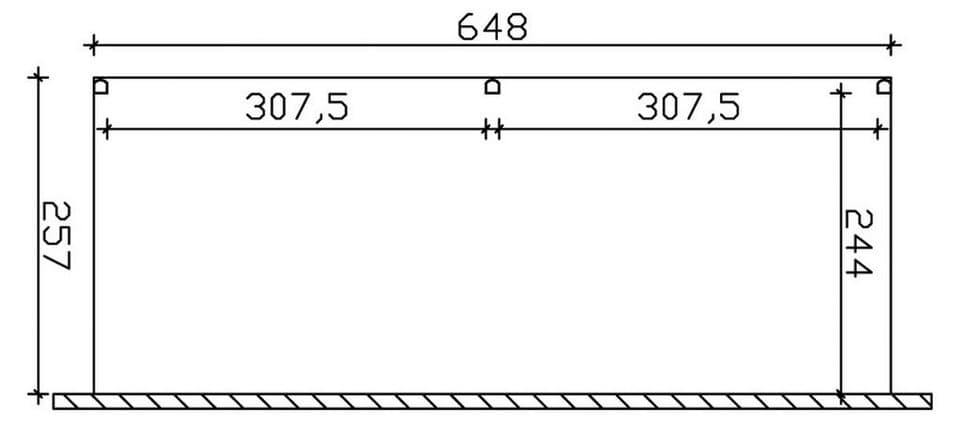 Skanholz Terrassendach Garda, Bedachung Doppelstegplatten, BxT: 648x257 - Thumbnail 9