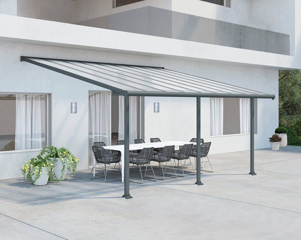 Palram - Canopia Terrassendach Olympia 3x5.4, BxT: 546x295 cm, Bedachung Doppelstegplatten, BxT: 546x295 cm - Thumbnail 2