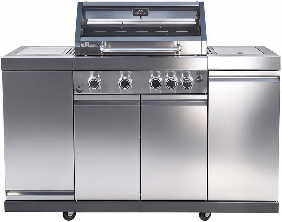 El Fuego Kombigrill Augusta, 17 kW Gesamtleistung, auch als Holzkohlegrill verwendbar - Thumbnail 4