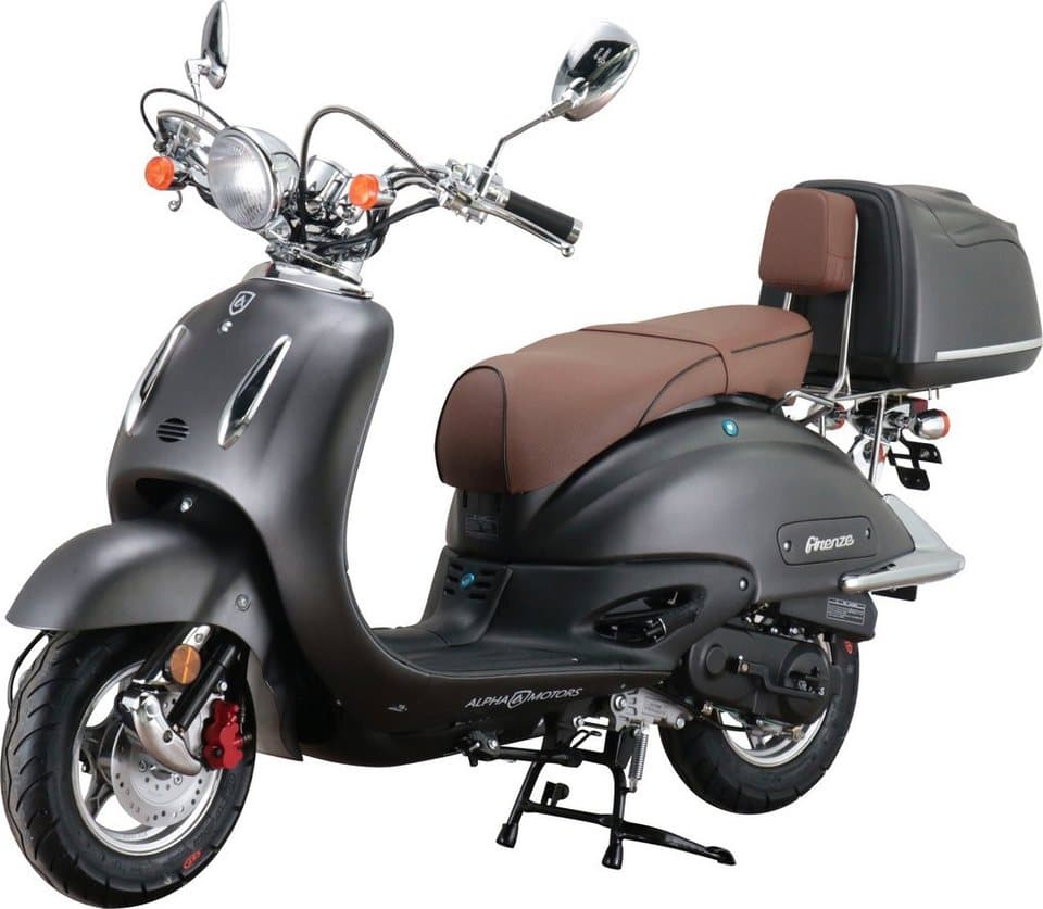 Alpha Motors Motorroller Retro Firenze, 50 ccm, 45 km/h, Euro 5, (mit Topcase), mit Lenkerschloss, im Retro-Look - Thumbnail 2