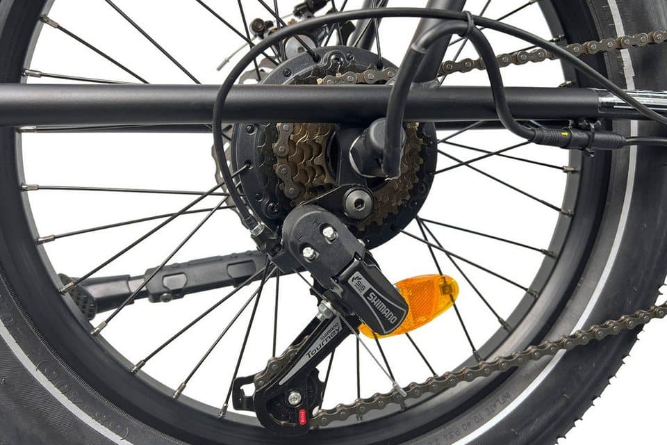 LLobe E-Bike Faltrad Elektro Faltrad 20" Neo.cult schwarz, 7 Gang Shimano Tourney Schaltwerk, Kettenschaltung, Heckmotor, 460,8 Wh - Thumbnail 12