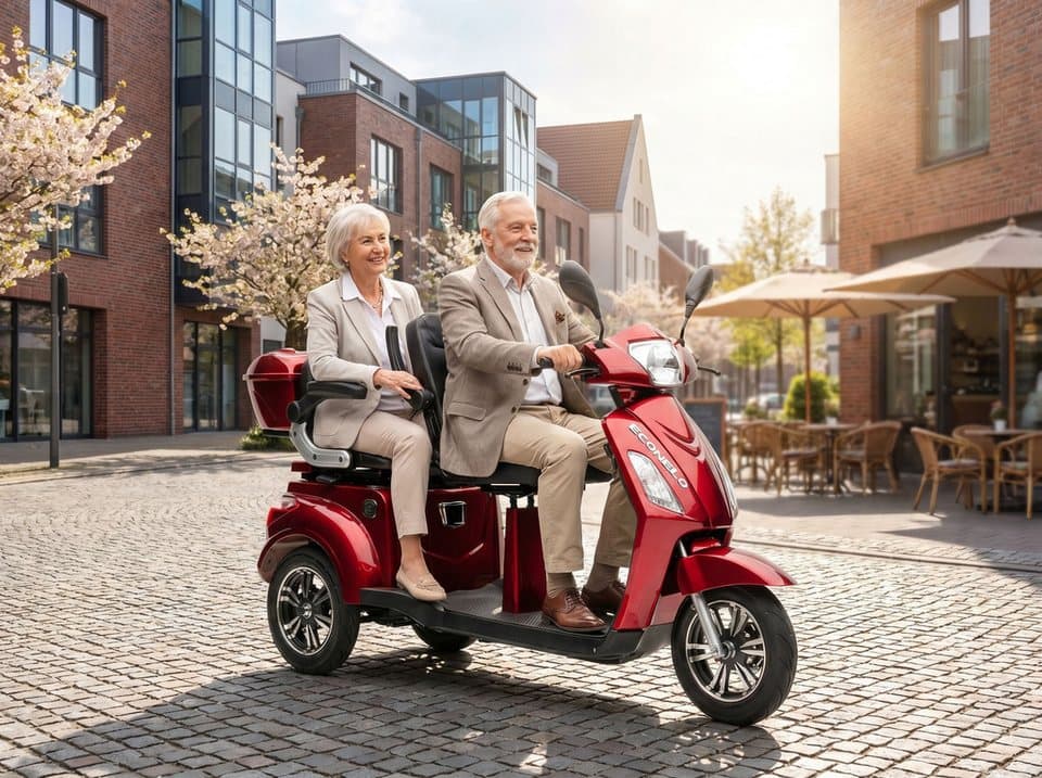 ECONELO Elektromobil, 1000 W, 25 km/h, Sicherheitsrollen gegen Kippen, 3 Geschwindigkeitsstufen - Thumbnail 14