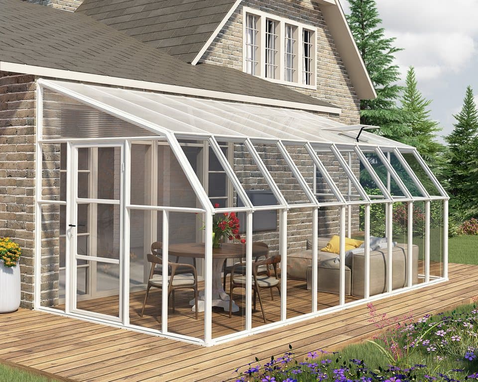 Palram - Canopia Gewächshaus Sun Room, BxTxH: 257 x 570 x 266 cm, BxLxH: 58 x 120 x 266 cm, 3 mm Wandstärke, lebenslang widerstandsfähige Wandpaneele - Bild 1