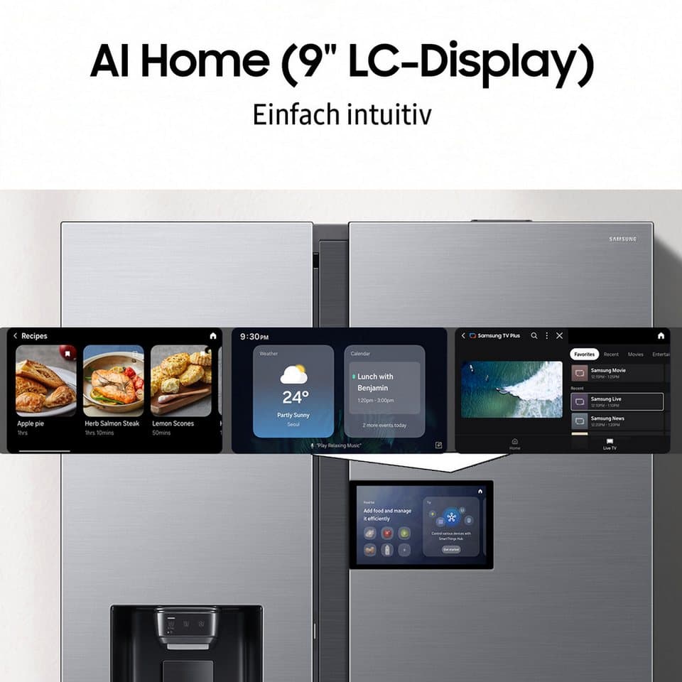 Samsung Side-by-Side RS94F RS90F65EDT, 178,4 cm hoch, 91,2 cm breit, Separate Temperaturregelung für Kühl- und Gefrierbereich - Thumbnail 4