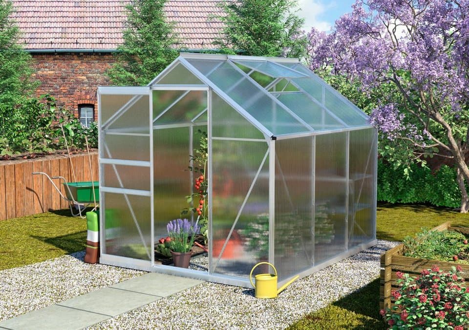 Vitavia Gewächshaus Calypso 4400, BxTxH: 192 x 228 x 197 cm, 6 mm Wandstärke, Set, mit 2-tlg. Zubehör - Bild 1