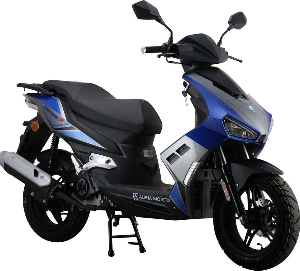 Alpha Motors Motorroller Mustang FI, 50 ccm, 25 km/h, Euro 5, mit USB-Anschluss und Lenkerschloss, sportliches Design - Bild 1