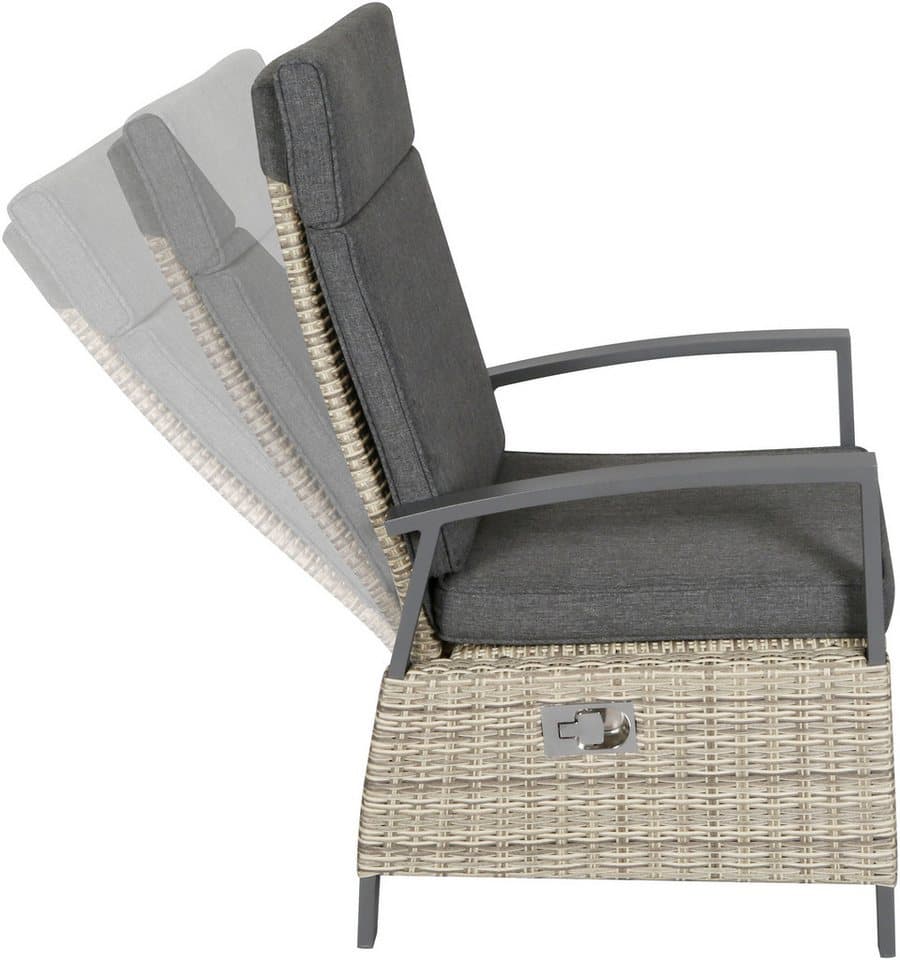 KONIFERA Garten-Essgruppe New Monaco, (Set, 13-tlg., 6x Sessel, 6x Auflagen, 1x Tisch), bestehend aus 1 Tisch, 6 Sesseln und 6 Sitzauflagen - Thumbnail 5